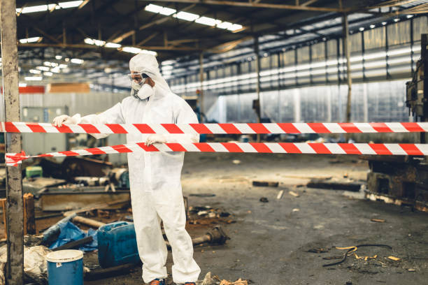 Professional Biohazard Cleanup technician working in Winters, TX